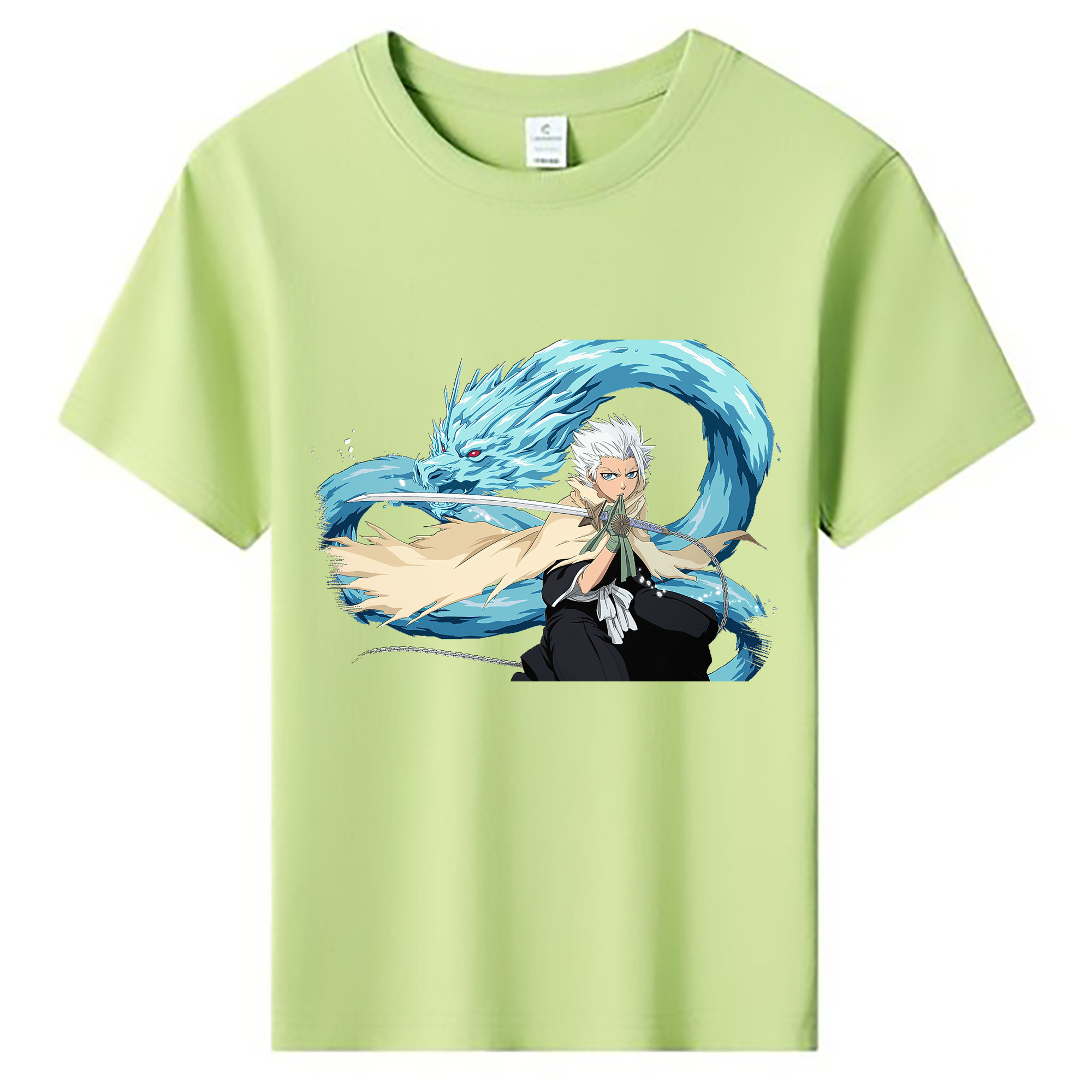 （画像用） ブリーチ 日番谷冬獅郎（ひつがや とうしろう） BLEACH Hitsugaya Toushirou 綿100％キッズTシャツ（フロントプリント）